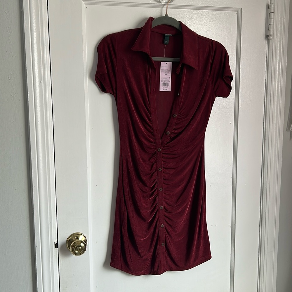 Wine shimmer dress